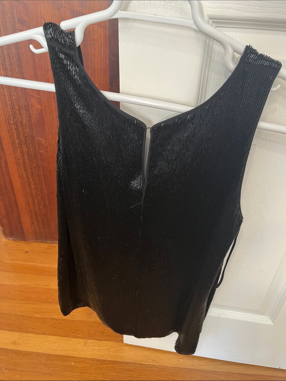 Cache Black Sequined Ribbed Tank Top - Picture 3 of 3